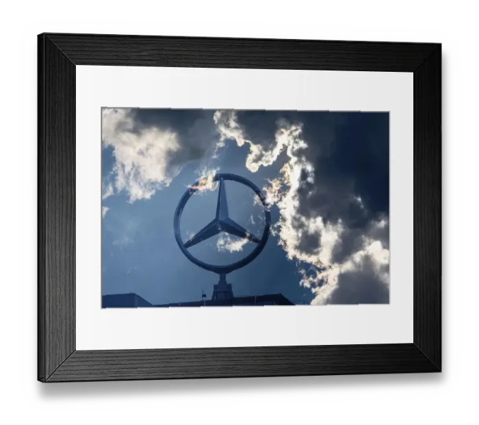 Framed Print : Symbolic image, Dark clouds at Mercedes Framed Print : Symbolic image, Dark clouds at Mercedes