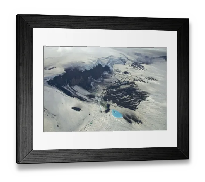 Framed Print : Aerial view, blue