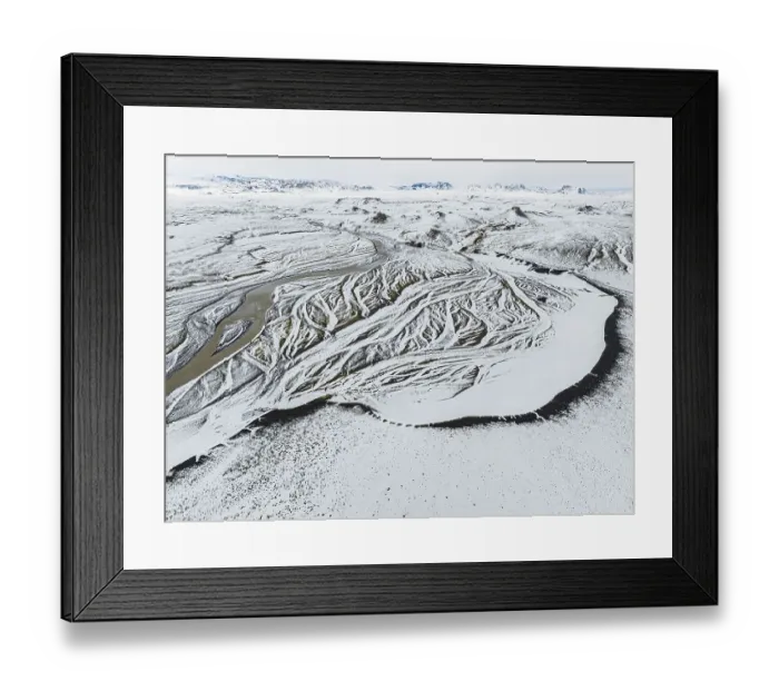 Framed Print : Overgrown river landscape, onset of winter
