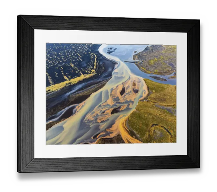 Framed Print : Overgrown mineralised river landscape