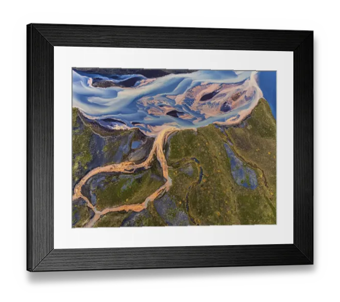 Framed Print : Overgrown mineralised river landscape Framed Print : Overgrown mineralised river landscape