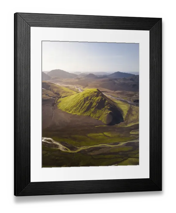 Framed Print : Aerial view, volcanic mountains Framed Print : Aerial view, volcanic mountains