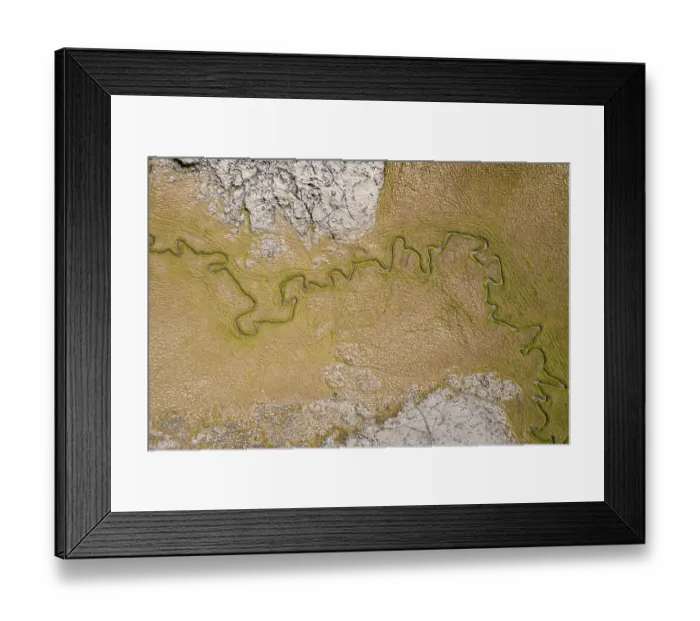 Framed Print : Small river flowing through moss-covered plateau Framed Print : Small river flowing through moss-covered plateau