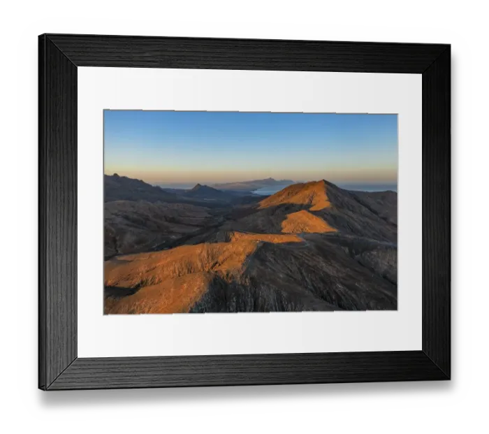 Framed Print : View from the astronomical viewpoint Sicasumbre to the peninsula of Jandia