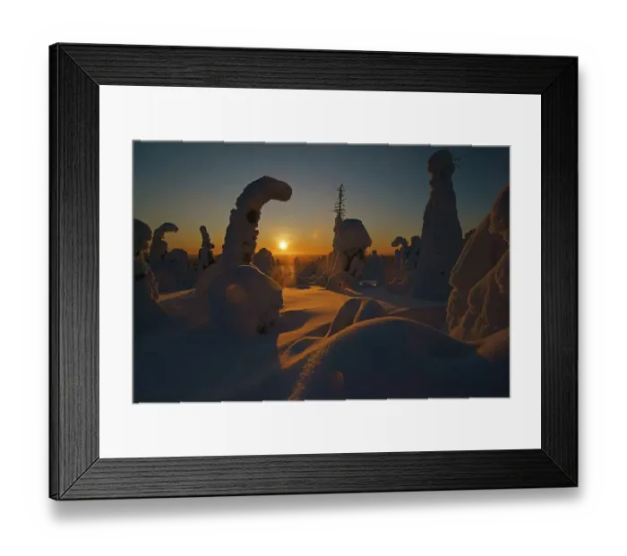 Framed Print : Snow landscape, Kuntivaara, Finland, Europe Framed Print : Snow landscape, Kuntivaara, Finland, Europe