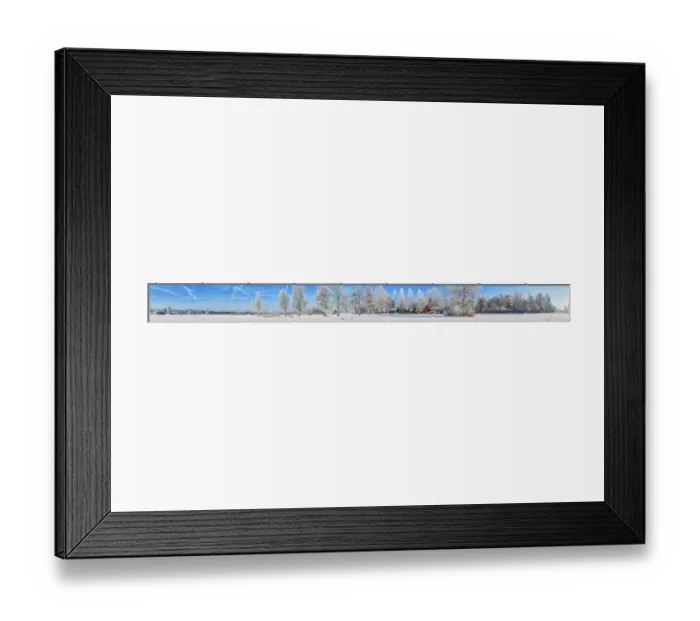 Framed Print : Winter landscape, panorama, snow