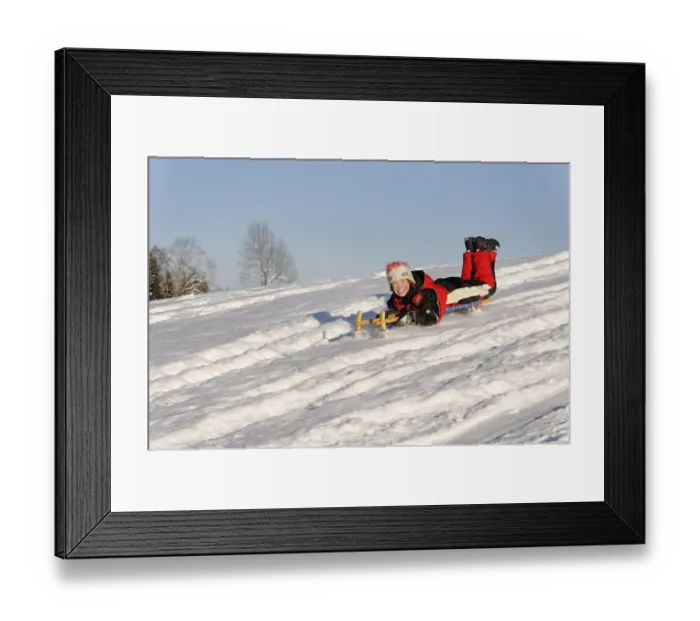 Framed Print : Sledding