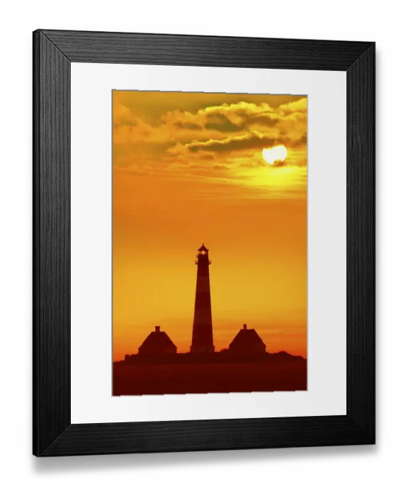 Framed Print : Westerheversand Lighthouse, Westerhever