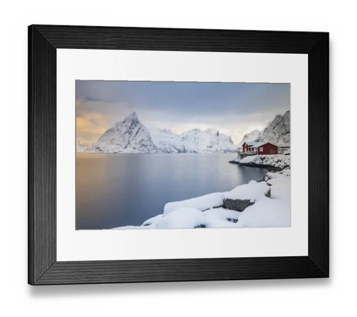 Framed Print : Red huts on the island of Sakrisoy Framed Print : Red huts on the island of Sakrisoy