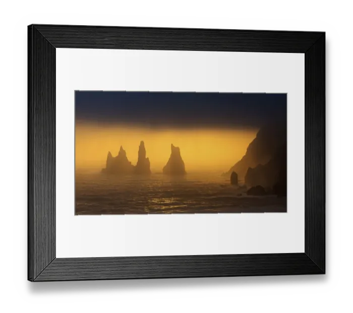 Framed Print : Reynisdrangar at sunset, near Vik Framed Print : Reynisdrangar at sunset, near Vik