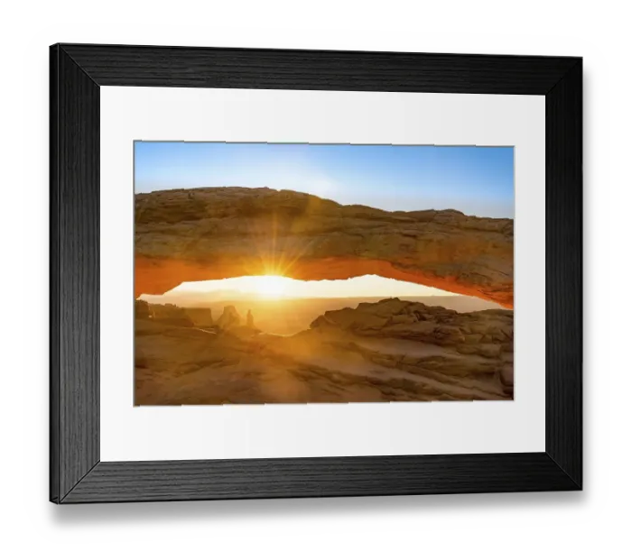 Framed Print : View through rock arch, Mesa Arch Framed Print : View through rock arch, Mesa Arch