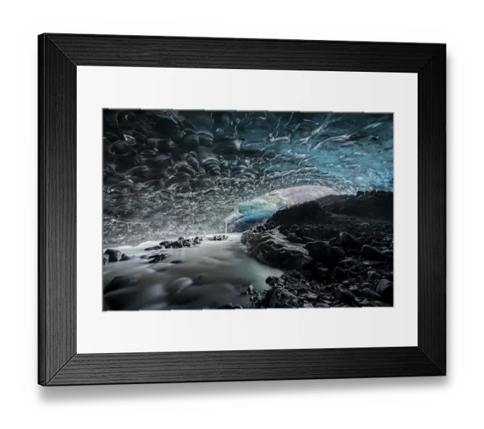Framed Print : Ice cave in Vatnajoekull glacier