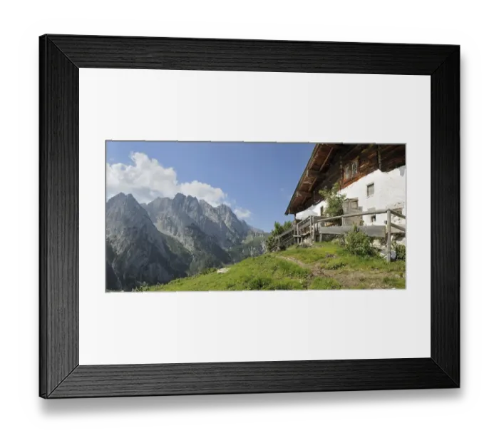 Framed Print : Ranggenalm pasture and Mt Wilder Kaiser