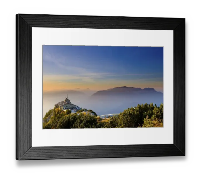 Framed Print : Kehlsteinhaus am Kehlstein, Untersberg at the back