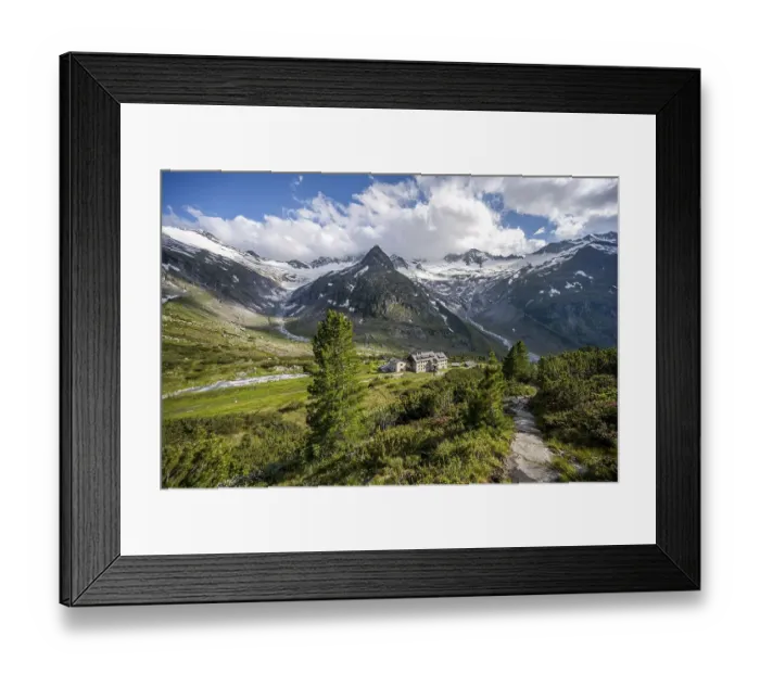 Framed Print : Mountain landscape with hiking trail Framed Print : Mountain landscape with hiking trail