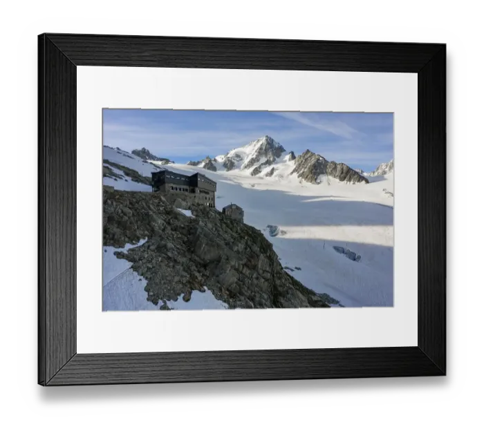 Framed Print : Refuge Refuge Albert 1er, Glacier du Tour Framed Print : Refuge Refuge Albert 1er, Glacier du Tour