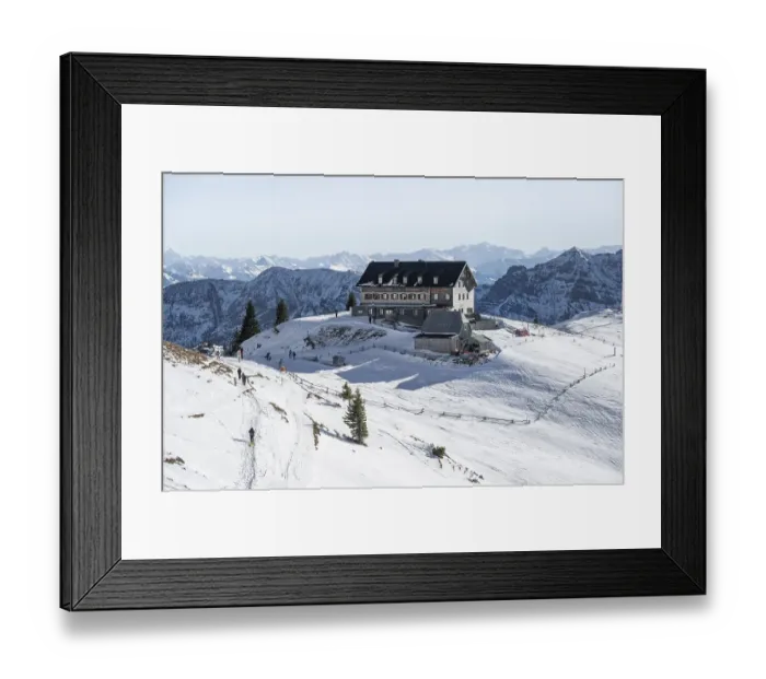 Framed Print : Rotwandhaus, mountains in winter Framed Print : Rotwandhaus, mountains in winter