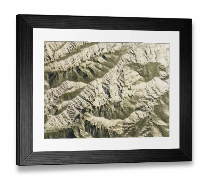 Framed Print : The Gorafe Desert with green surroundings after some rainfalls