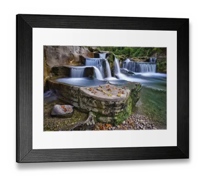 Framed Print : Monkey gorge with waterfall on the river Toess