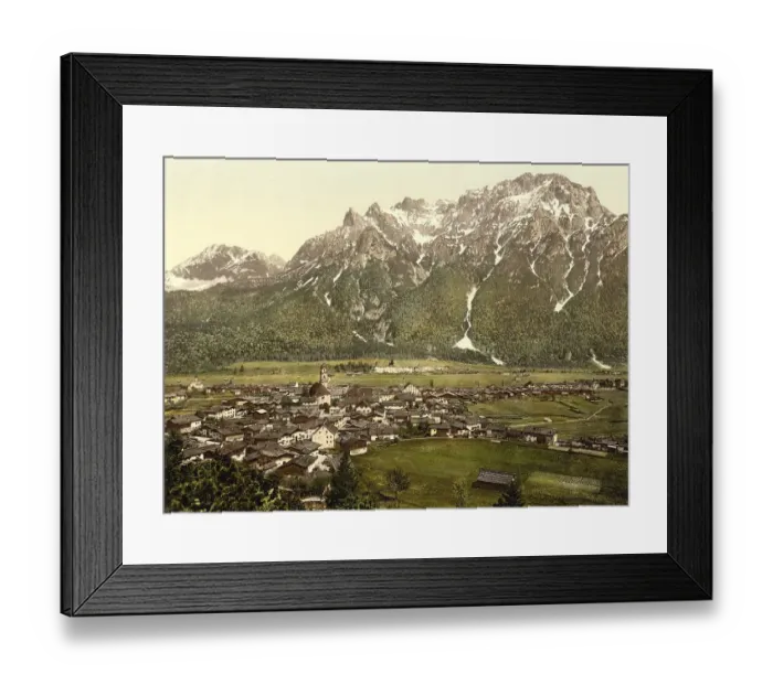 Framed Print : Mittenwald and the Karwendel Mountains