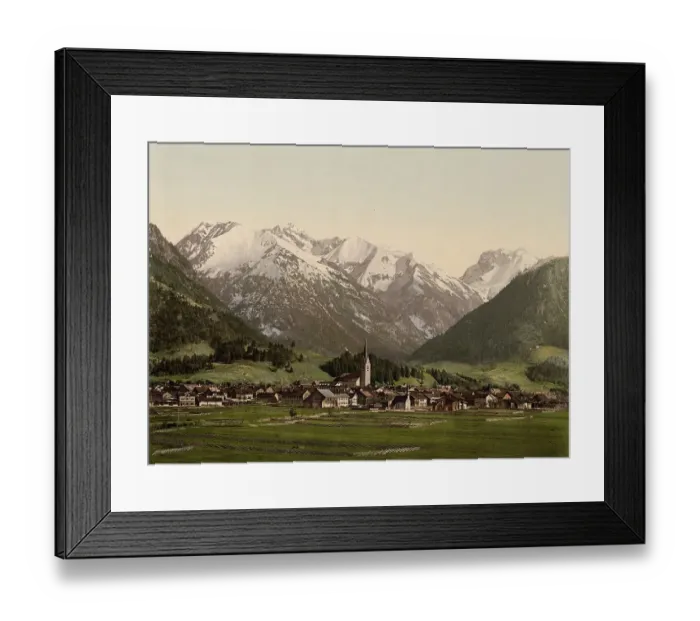 Framed Print : Oberstdorf in Bavaria, c. 1890 Framed Print : Oberstdorf in Bavaria, c. 1890
