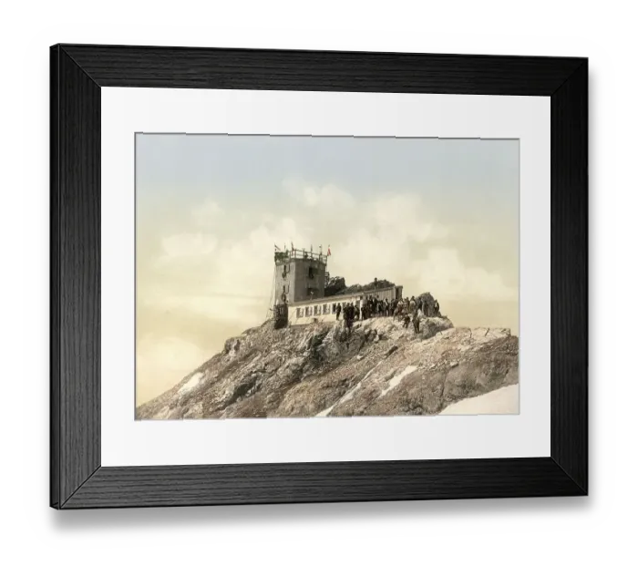 Framed Print : The Zugspitze in the Alps, Signal Station Framed Print : The Zugspitze in the Alps, Signal Station