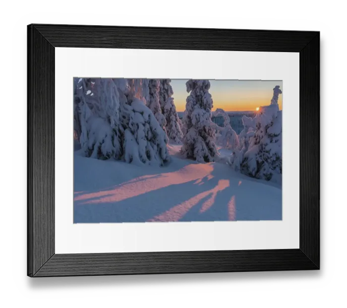 Framed Print : Winter landscape, Stubba Nature Reserve
