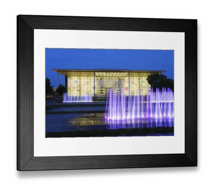 Framed Print : Illuminated fountain in front of the Paul Loebe House Framed Print : Illuminated fountain in front of the Paul Loebe House