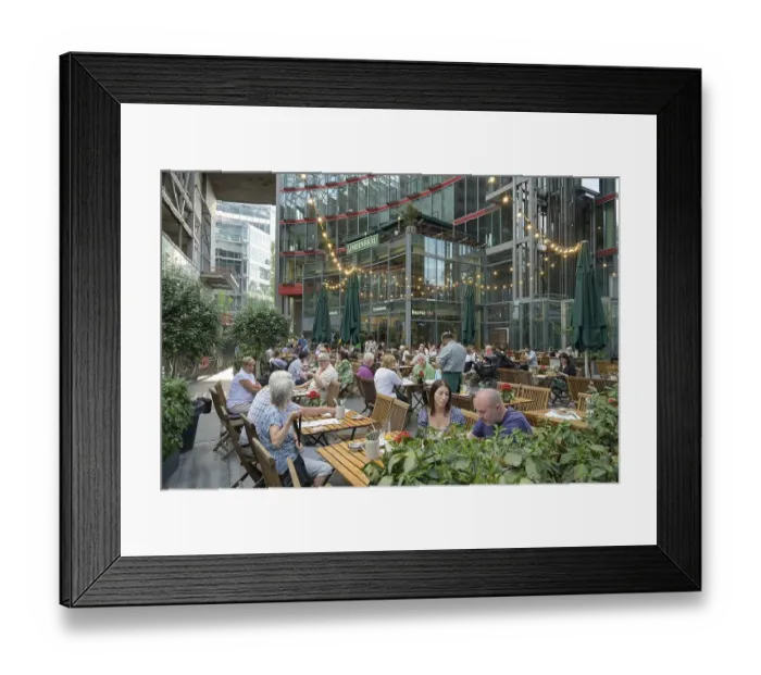 Framed Print : Lindenbraeu Brewery and Restaurant in the SonyCenter Framed Print : Lindenbraeu Brewery and Restaurant in the SonyCenter