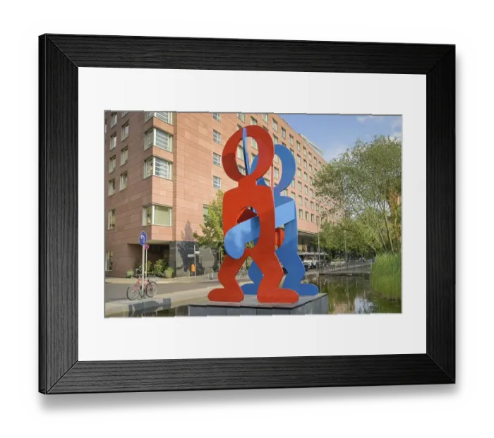 Framed Print : Boxers by Keith Haring, Hotel Grand Hyatt