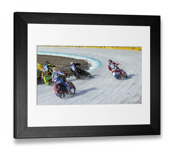 Framed Print : Ice Speedway Event, Hans Dohm Eisstadion