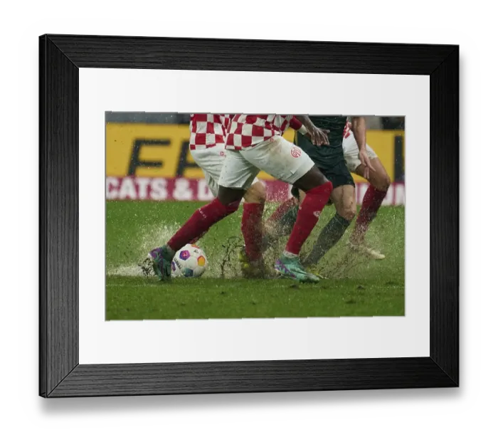 Framed Print : Football Bundesliga catch-up match Mainz 05-Union Berlin at the MEWA-Arena in Mainz