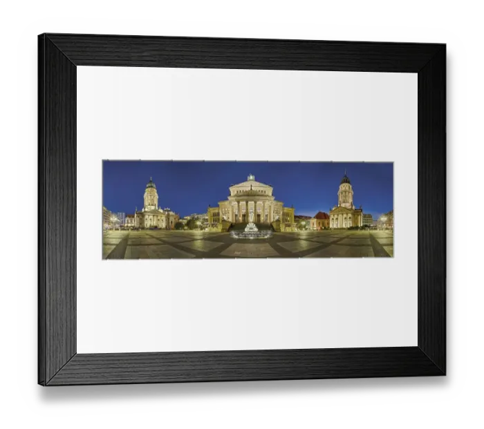 Framed Print : Gendarmenmarkt, illuminated, Panorama Framed Print : Gendarmenmarkt, illuminated, Panorama