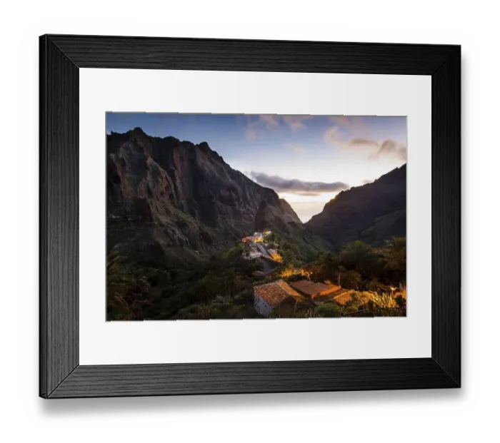 Framed Print : Mountain village Masca at dusk Framed Print : Mountain village Masca at dusk