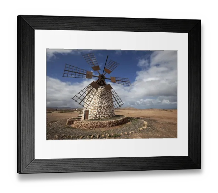 Framed Print : Windmill, Molino de Tefia, Tefia