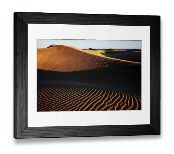 Framed Print : Dune landscape, Dunes of Maspalomas