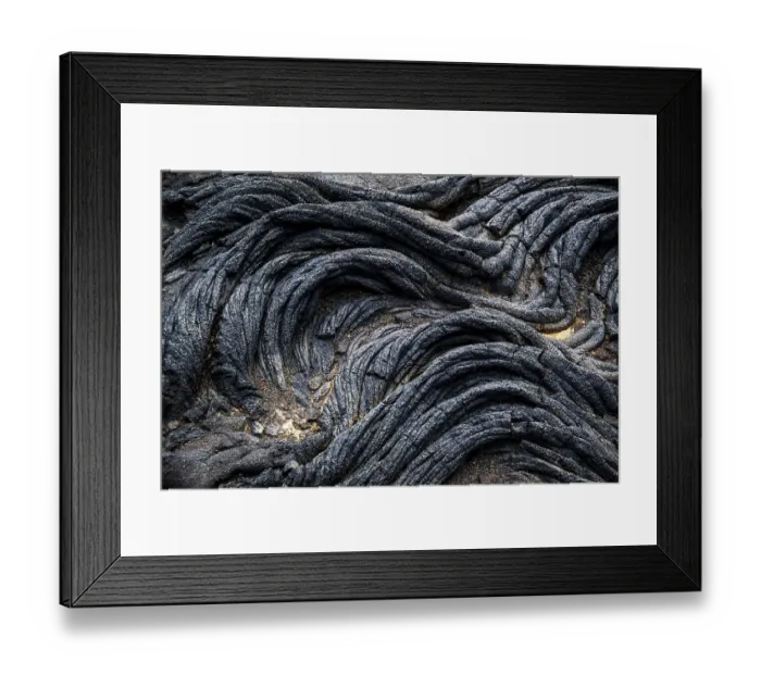 Framed Print : Pahoehoe lava, close-up, El Hierro