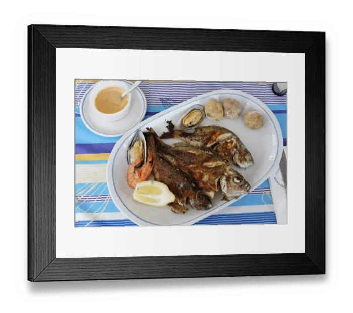 Framed Print : Mixed grilled fish, parillada de pescado Framed Print : Mixed grilled fish, parillada de pescado