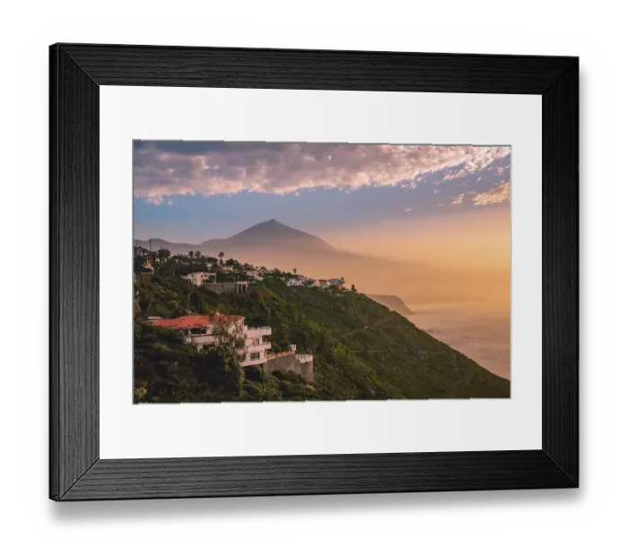 Framed Print : View of Pico del Teide at sunset