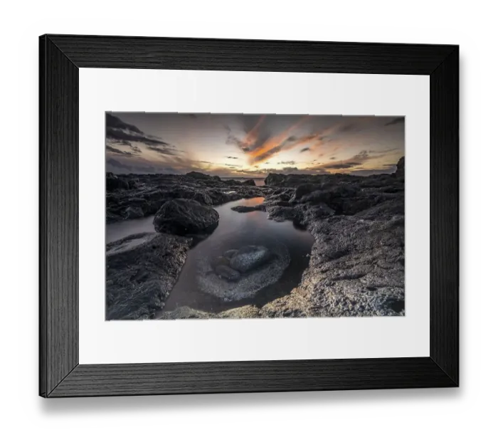 Framed Print : Sunset at La Baja del Verodal, rocky lava coast Punta de la Dehesa Framed Print : Sunset at La Baja del Verodal, rocky lava coast Punta de la Dehesa