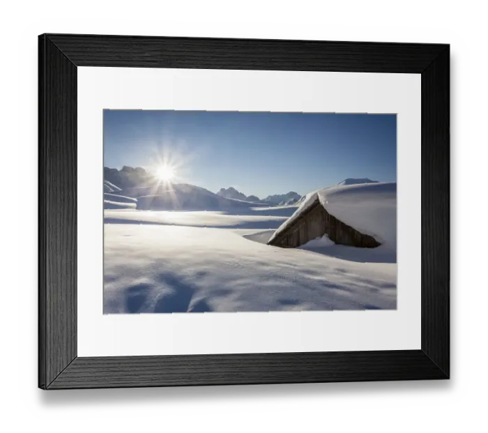 Framed Print : Sunrise on Sennes Alm at the Sennes refuge in the Fanes-Sennes-Prags Nature Park in the Dolomites Framed Print : Sunrise on Sennes Alm at the Sennes refuge in the Fanes-Sennes-Prags Nature Park in the Dolomites