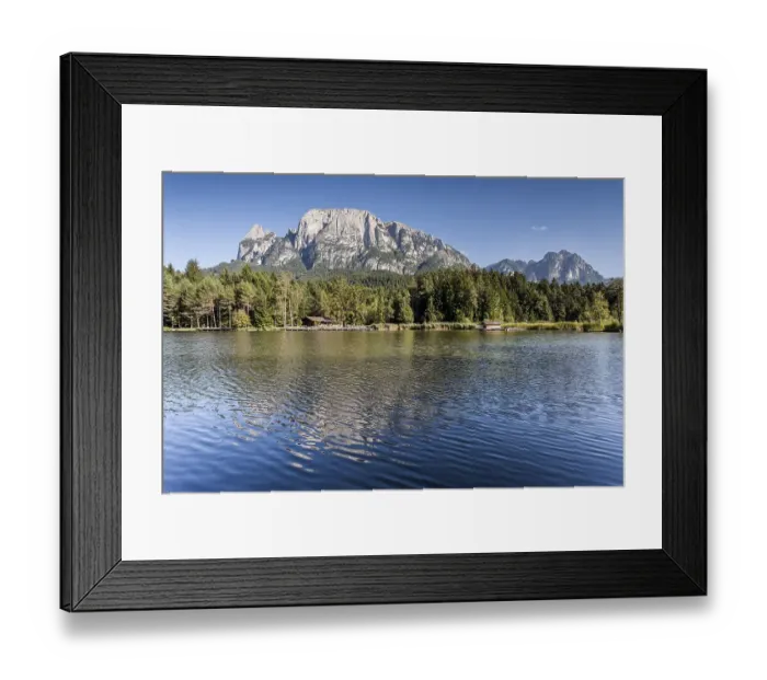 Framed Print : Voelser Weiher lake area in the Alpe di Siusi holiday region Framed Print : Voelser Weiher lake area in the Alpe di Siusi holiday region