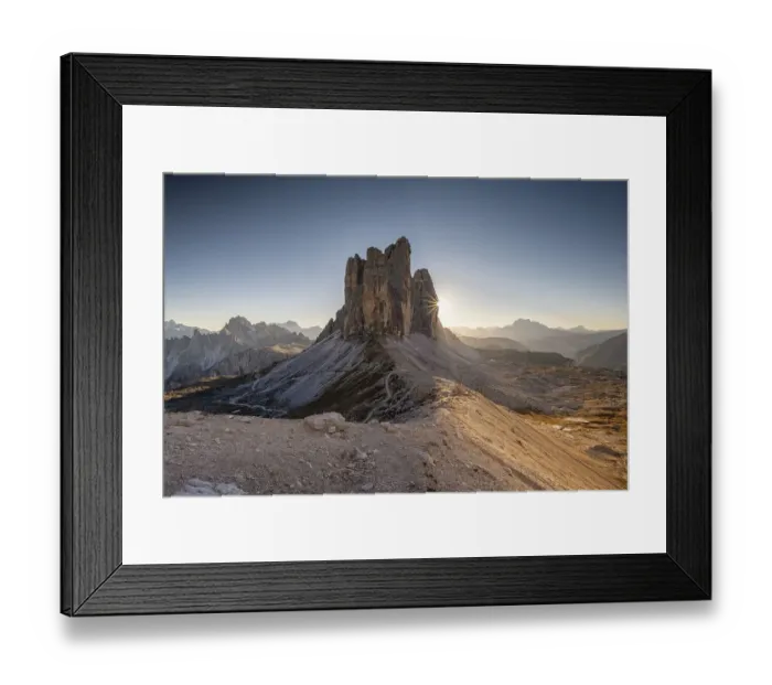 Framed Print : View of the Three Peaks from the Patternsattel