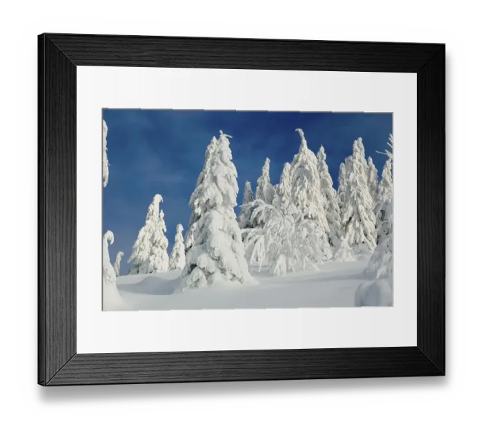 Framed Print : Winter landscape at Almkogel Mountain
