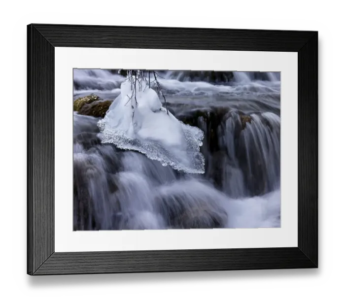 Framed Print : Waterfall, running water, icicle