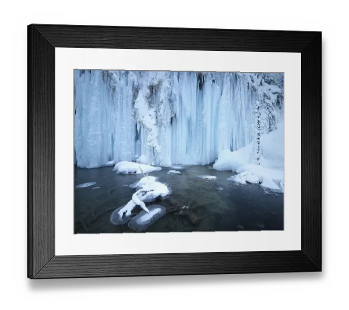 Framed Print : Waterfall, icicle, ice wall, Rauracke Framed Print : Waterfall, icicle, ice wall, Rauracke