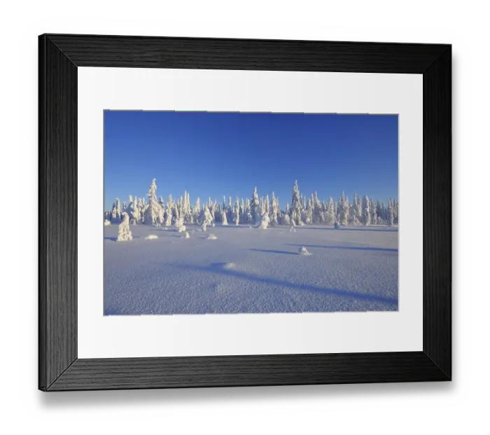 Framed Print : Snow covered winter landscape, Haataja