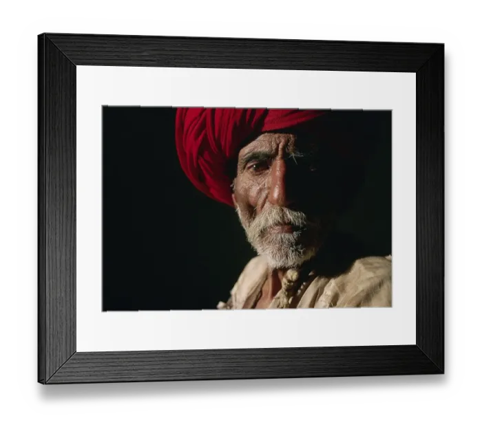 Framed Print : Man from the Rebari caste, hindu shepherd