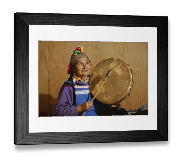 Framed Print : Mapuche woman, shaman, Bio-Bio region Framed Print : Mapuche woman, shaman, Bio-Bio region