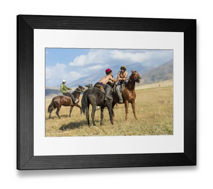 Framed Print : Atpen Audaraspak, Traditional Kazakh Arm Wrestling on Horseback Framed Print : Atpen Audaraspak, Traditional Kazakh Arm Wrestling on Horseback